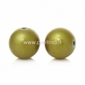Acrylic spacer bead, gold, 12 mm, 1 pc