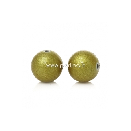 Acrylic spacer bead, gold, 12 mm, 1 pc