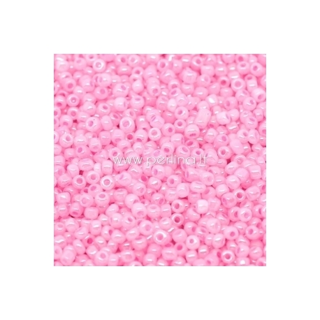 Biserio karoliukai, rožinės sp., 3 mm, 40 g
