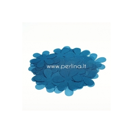 Fabric flower, aqua blue, 1 pc, select size