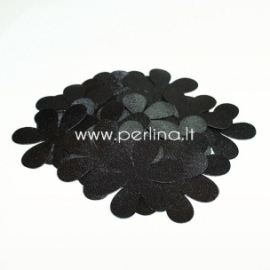 Fabric flowers, black, 1 pcs, select size
