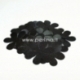 Fabric flowers, black, 1 pcs, select size