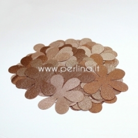 Fabric flowers, light brown/gold, 1 pc, select size