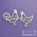 Chipboard "Lace Easter - Cock and chicken", 2 pcs