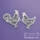 Chipboard "Lace Easter - Cock and chicken", 2 pcs