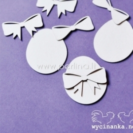 Chipboard "Easter - Easter eggs and bows", 9 pcs