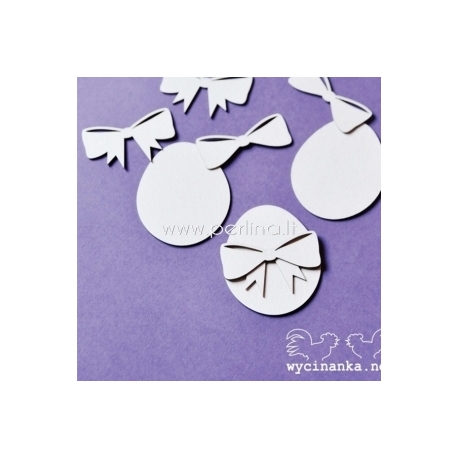 Chipboard "Easter - Easter eggs and bows", 9 pcs