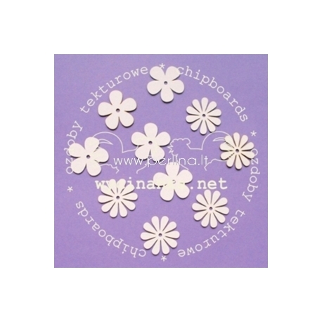 Chipboard "Flowers", 10 pcs