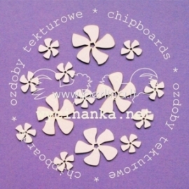 Chipboard "Flowers, No 2", 14 pcs