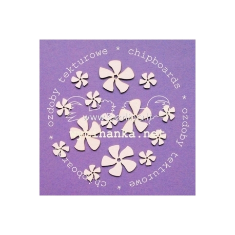 Chipboard "Flowers, No 2", 14 pcs