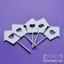 Chipboard "Love Letter - birdhouse", 5 pcs