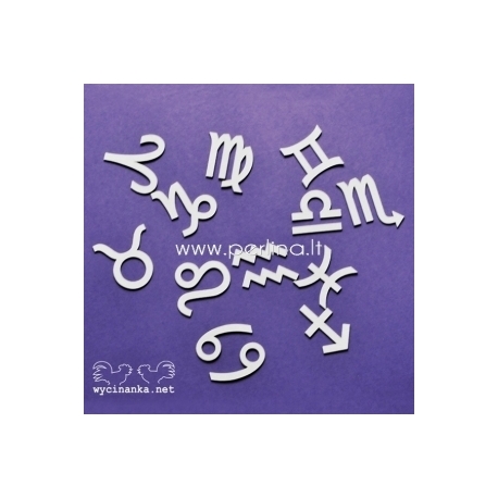 Chipboard "Four Seasons - zodiac signs", 12 pcs