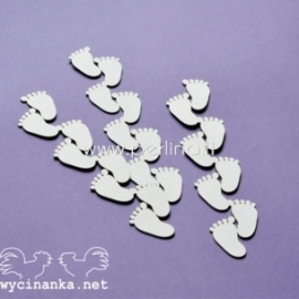 Chipboard "Hello Baby - borders feet", 3 pcs