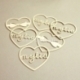 Chipboard "Love Letters - Hearts", 6 pcs