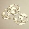 Chipboard "Globe - Kelionės", 3 pcs