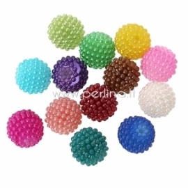 Combined acrylic beads, mixed, 20 mm, 5 pcs