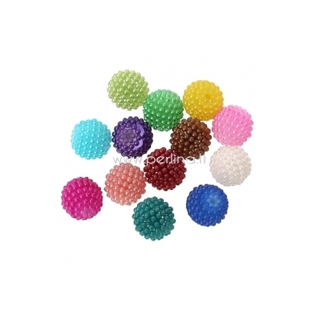Combined acrylic beads, mixed, 20 mm, 5 pcs
