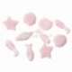 Acrylic beads "The undersea world animal", pink, 17x7-12x11 mm, 10 pcs