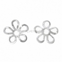 Bead cap, silver plated, 9x9 mm, 1 pc