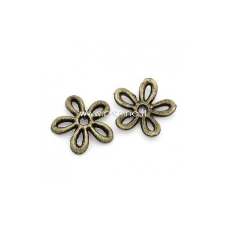 Bead cap, antique bronze, 11x11 mm, 1 pc