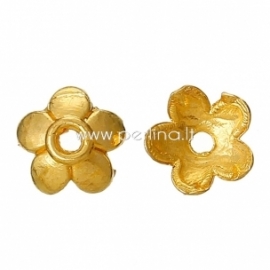 Bead cap, gold plated, 6x6 mm, 1 pc