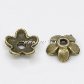 Bead cap, antique bronze, 6x6 mm, 1 pc