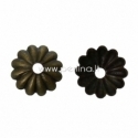 Bead cap, antique bronze, 6x6 mm, 10 pc