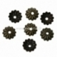 Bead cap, antique bronze, 6x6 mm, 10 pc