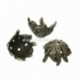 Bead cap, antique bronze, 16x15 mm, 1 pc