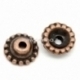 Bead cap, antique copper, 8x3 mm, 1 pc
