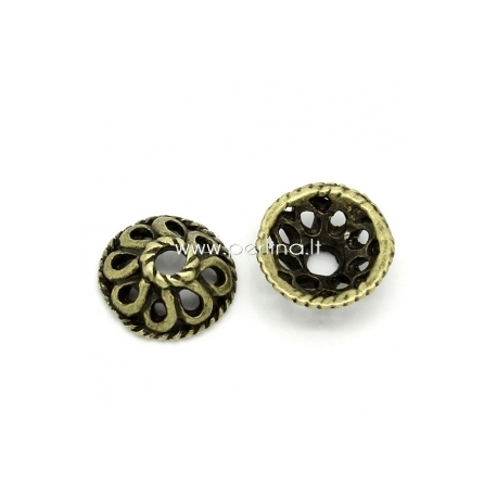 Bead cap, antique bronze, 10 mm, 1 pc