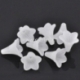 Acrylic flower bead, frosted white, 22x22 mm, 1 pc