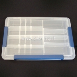 Plastic beads box storage container, 27,5x18x4,3 cm