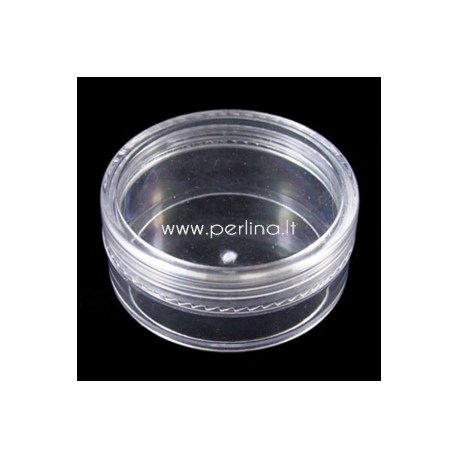 Plastic beads storage container, 5x2,1 cm