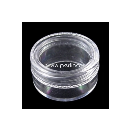 Plastic beads storage container, 3,9x2,2 cm
