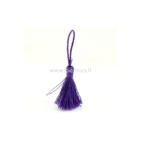 Polyester tassel, dark purple, 4,5 - 5,5 cm