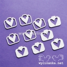 Chipboard "Cameras with hearts", 10 pcs