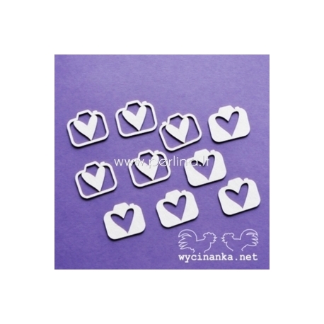 Chipboard "Cameras with hearts", 10 pcs