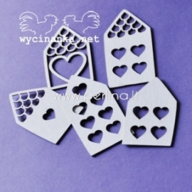 Chipboard "Gingerbread houses", 5 pcs