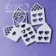 Chipboard "Gingerbread houses", 5 pcs