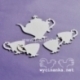 Chipboard "London Fog - Coffee set", 5 pcs