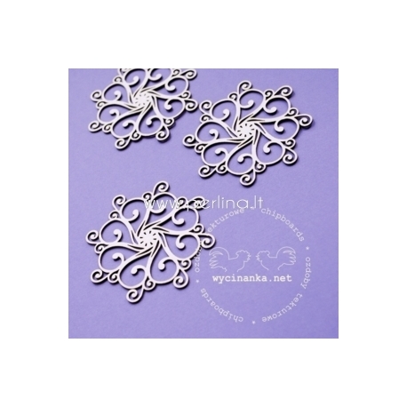 Chipboard "Let it snow - rosettes 1", 3 pcs