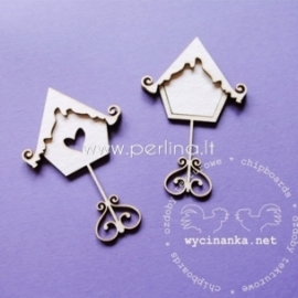 Chipboard "Let it snow - house 7", 2 pcs