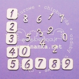Kartoninė detalė "Skaičiai", 20 vnt.