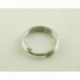 Double loops open jump ring, silver tone, 7 mm, 10 pcs