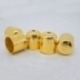 Necklace cord end tip, gold plated, 8x7 mm, 1 pc