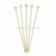 Copper eye pin, brass tone, 60x1 mm, 1 pc