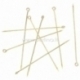 Copper eye pin, brass tone, 60x1 mm, 1 pc