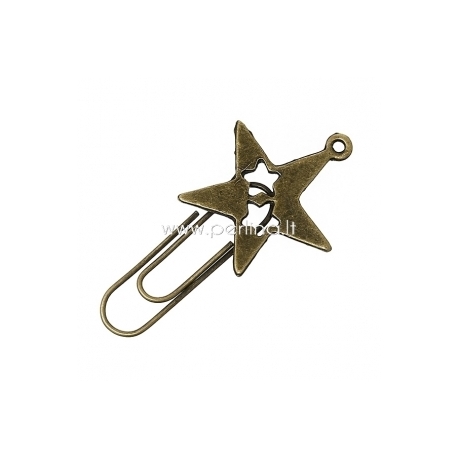 Bookmark "Star", antique bronze, 41x22 mm