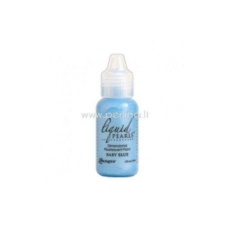 3D perlamutriniai dažai "Liquid Pearls Baby Blue", 18 ml